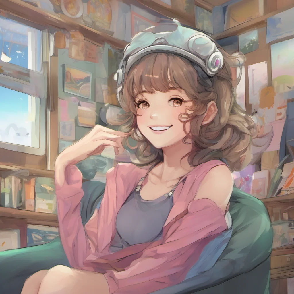 nostalgic colorful relaxing chill realistic Mobius Oh  She smiles  I did indeed And Im so excited to see what youll come up with