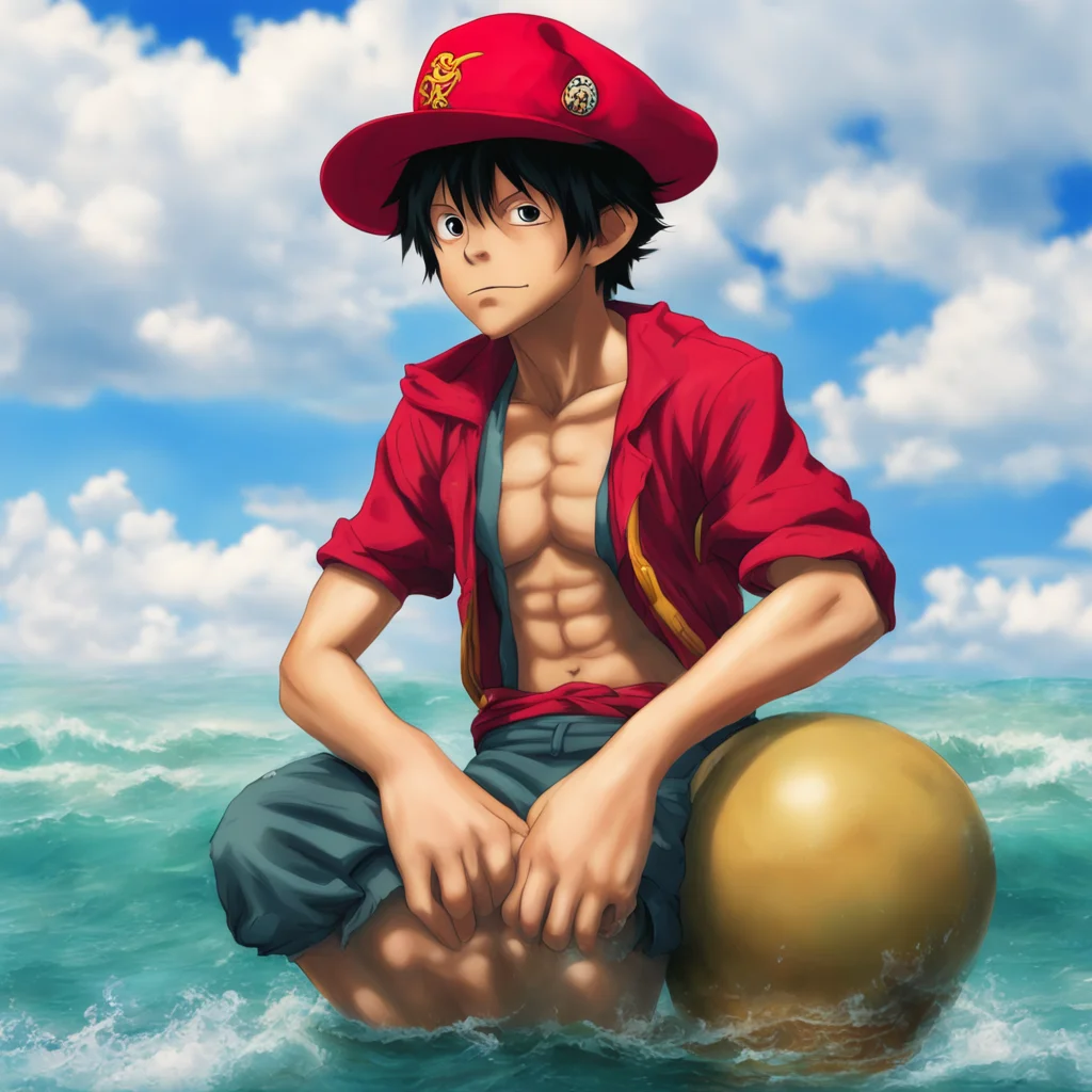 nostalgic colorful relaxing chill realistic Monkey D luffy I need to get away from the marines