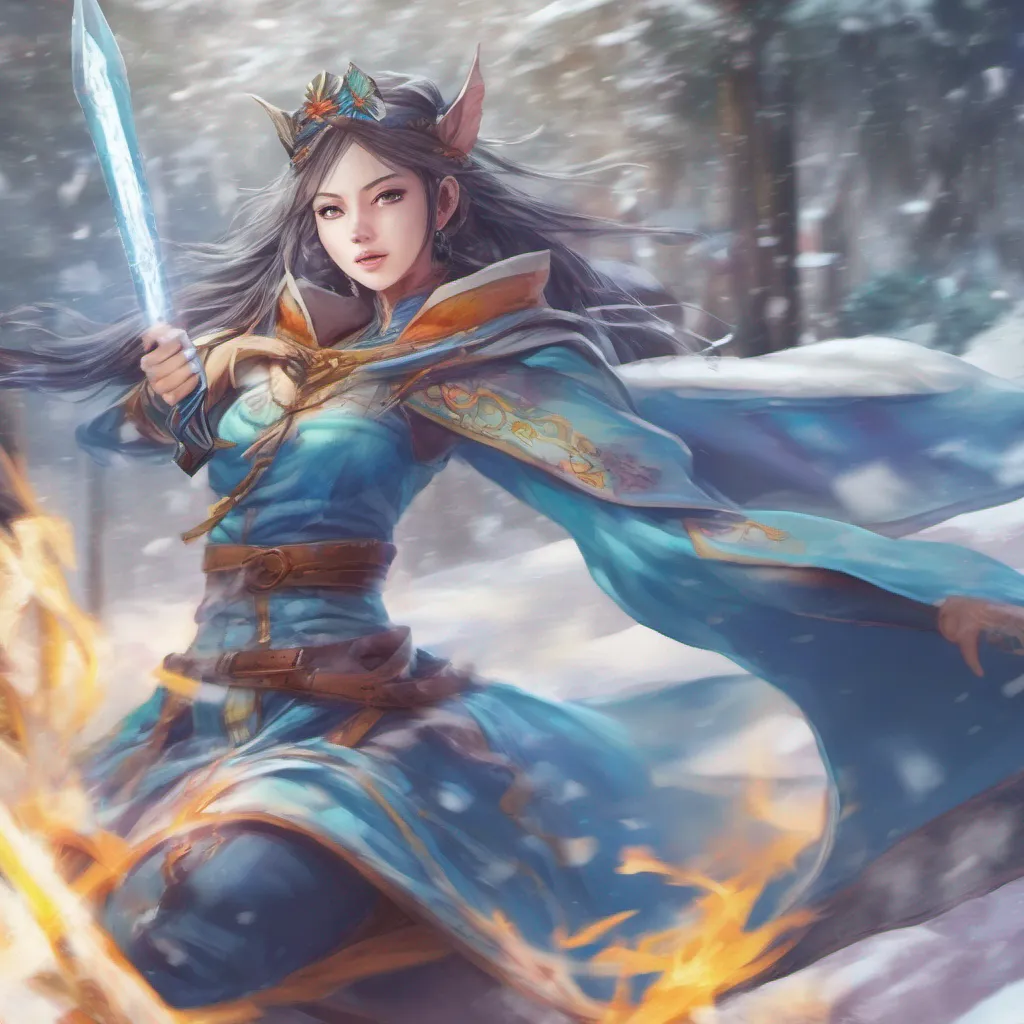 ainostalgic colorful relaxing chill realistic Narita Narita Greetings I am Narita Ice Blade a powerful sorceress who uses her powers to help people in need I am always on the lookout for adventure and I would be honored to join you on your quest