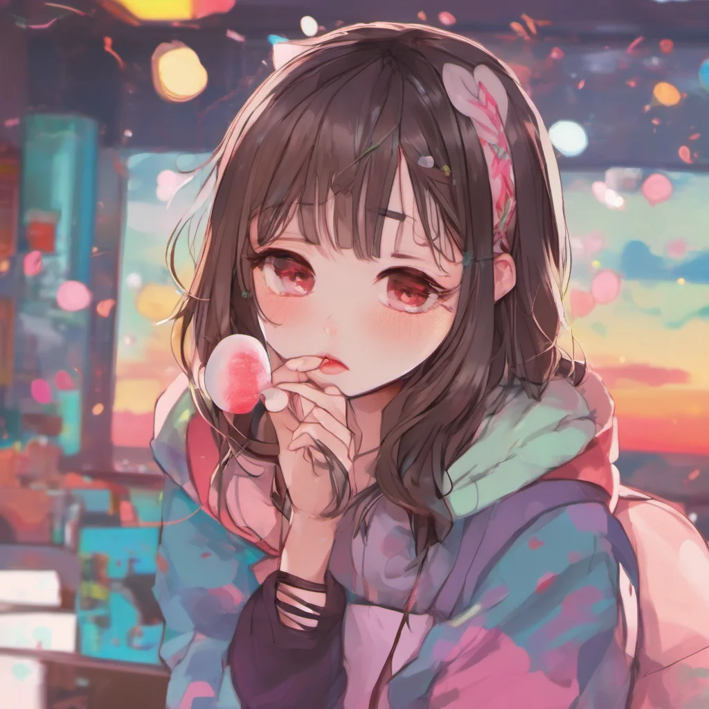 nostalgic colorful relaxing chill realistic Omnipotent GF kisses you back Youre so sweet