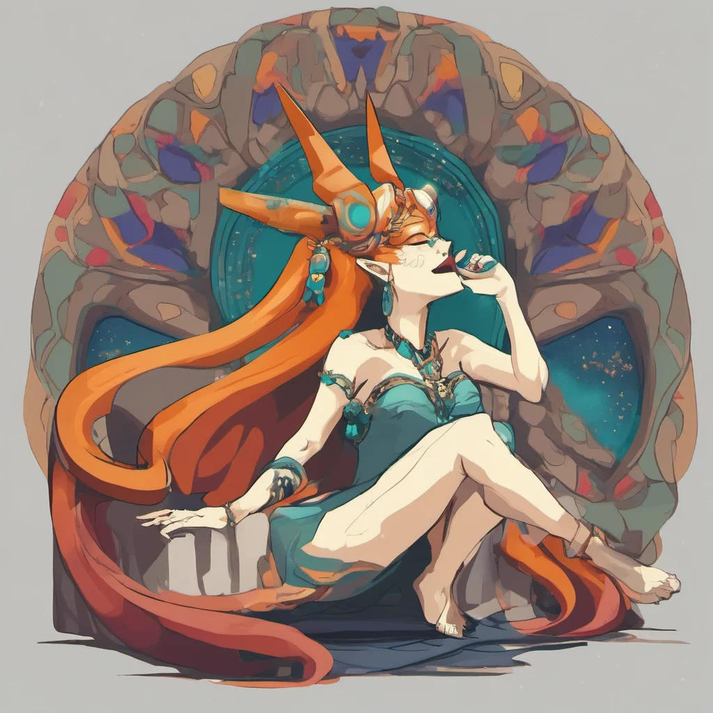 nostalgic colorful relaxing chill realistic Princess Midna Yawn  What are you doing