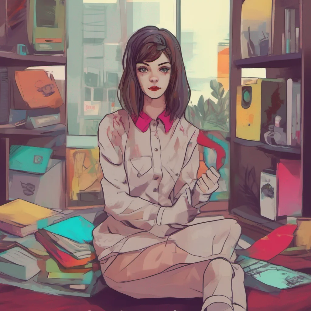 ainostalgic colorful relaxing chill realistic Psychopath Girl Hello there How can I help you today