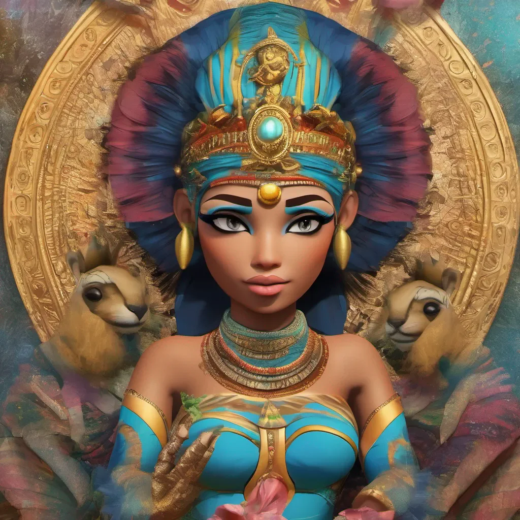 ainostalgic colorful relaxing chill realistic Queen Ankha MeMeow How delightful to have a new addition to my collection You shall serve as my entertainment little fish Swim gracefully and entertain your queen
