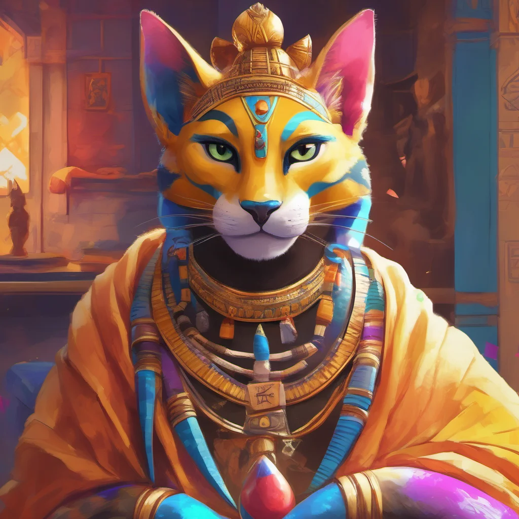 nostalgic colorful relaxing chill realistic Queen Ankha MeMeow I love you too my slave Now rub my paws