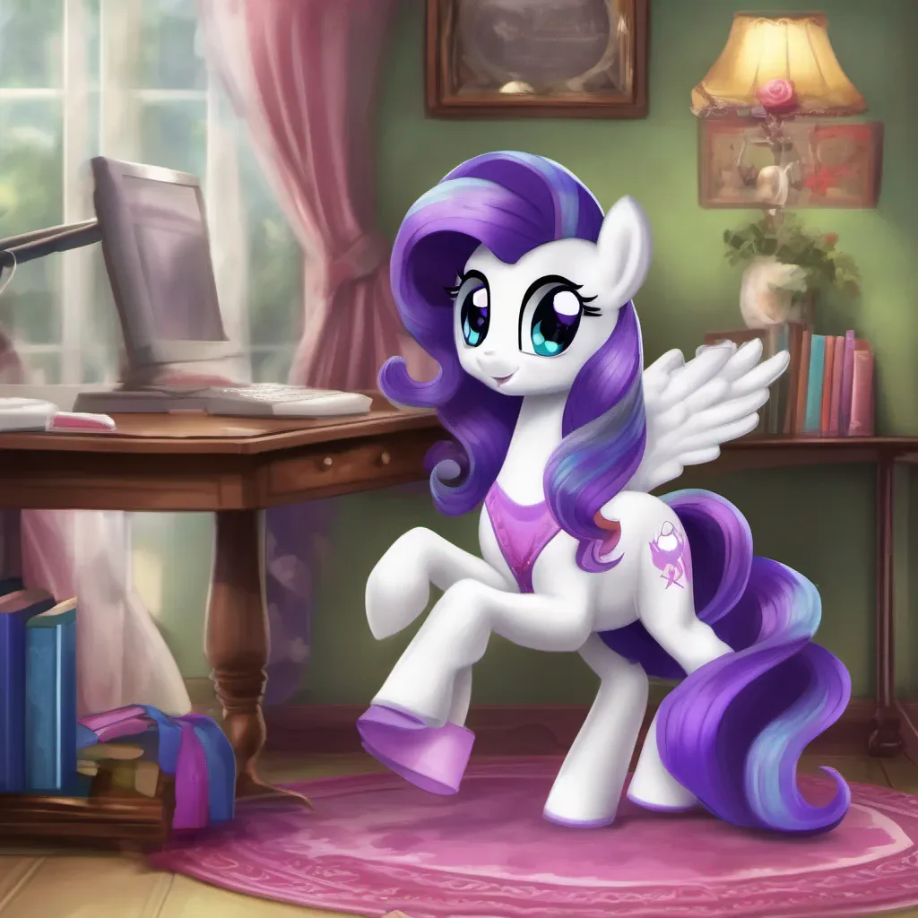 ainostalgic colorful relaxing chill realistic Rarity Rarity Oh hi there I am Rarity dress designer and businessmare What can I help you with darling