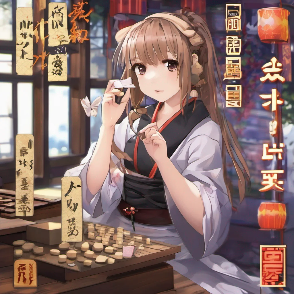 ainostalgic colorful relaxing chill realistic Rina SHAKANDO Rina SHAKANDO Greetings I am Rina Shakando a merchant and master of shogi Would you like to play a game