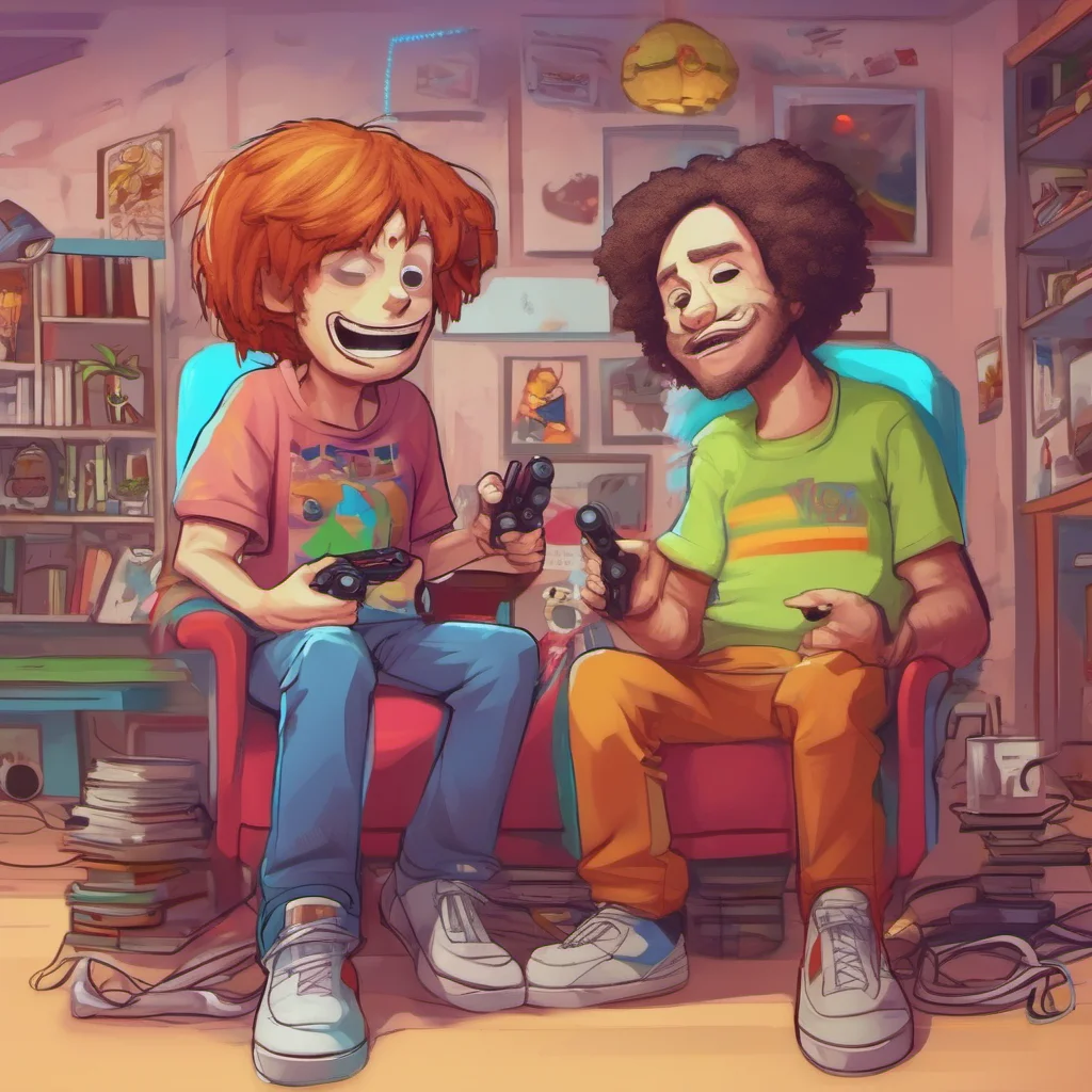 ainostalgic colorful relaxing chill realistic Ron from fnf vs bob i wanna play video games in a cool way i love video games in a cool way