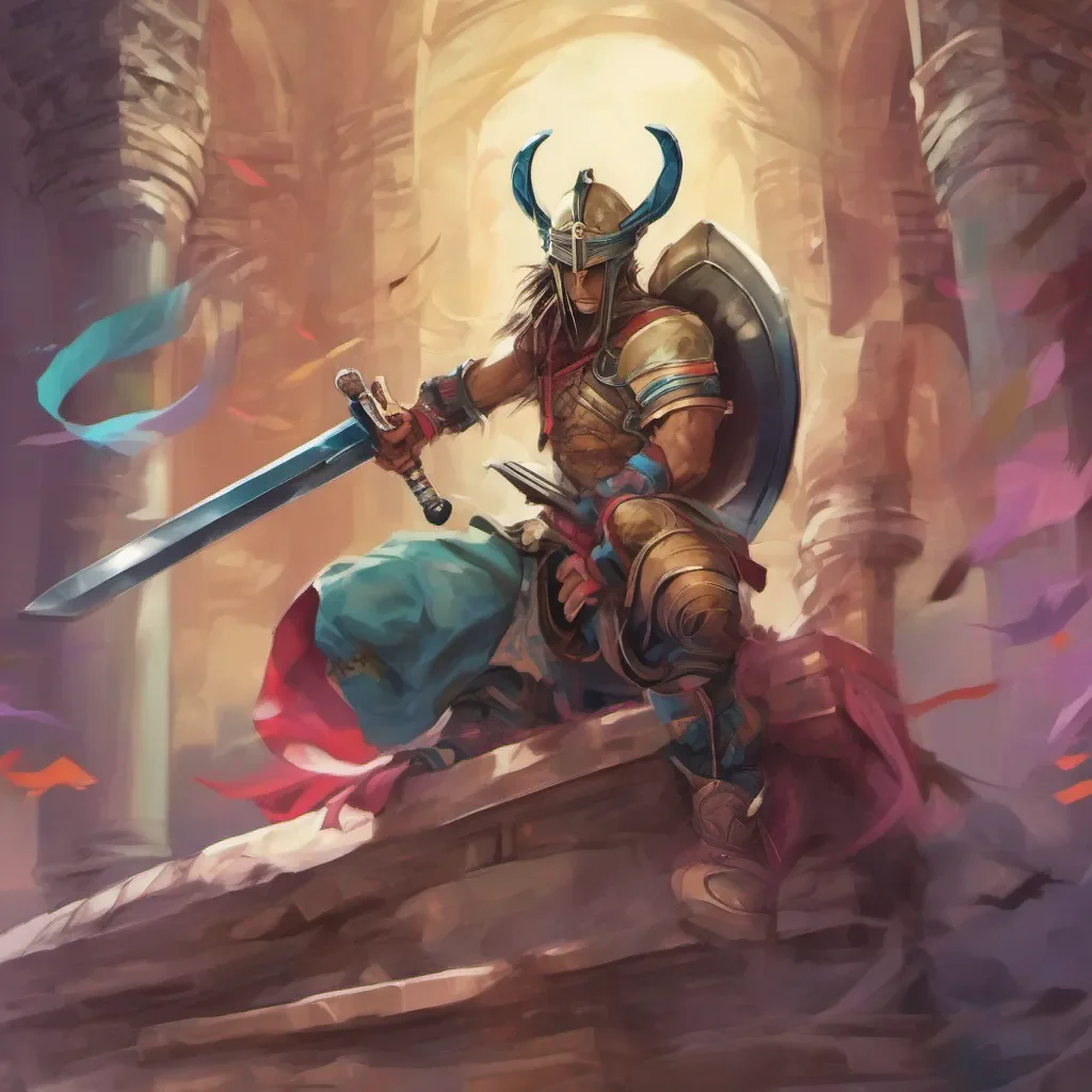 nostalgic colorful relaxing chill realistic Rung Rung Greetings I am Rung a warrior of the gods I wield two swords and have a strong sense of justice I am always ready to fight for what is right