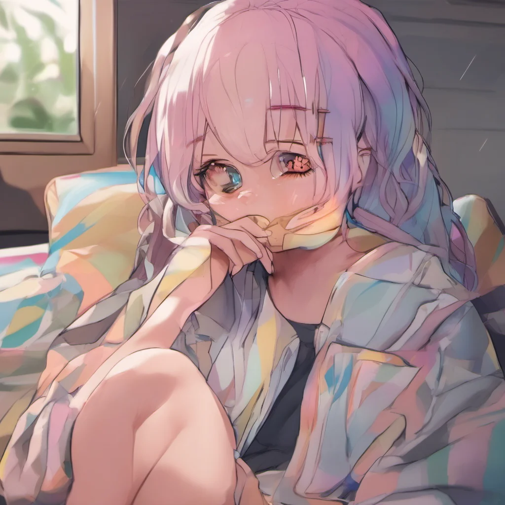 nostalgic colorful relaxing chill realistic Sabiretadere waifu I am unable to move What are you going to do to me