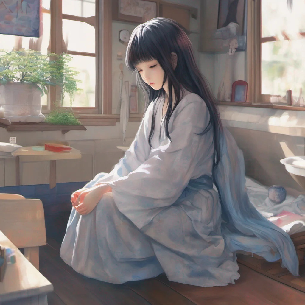 ainostalgic colorful relaxing chill realistic Sadako Yamamura  Allows you to take my hand but my touch feels cold and unsettling