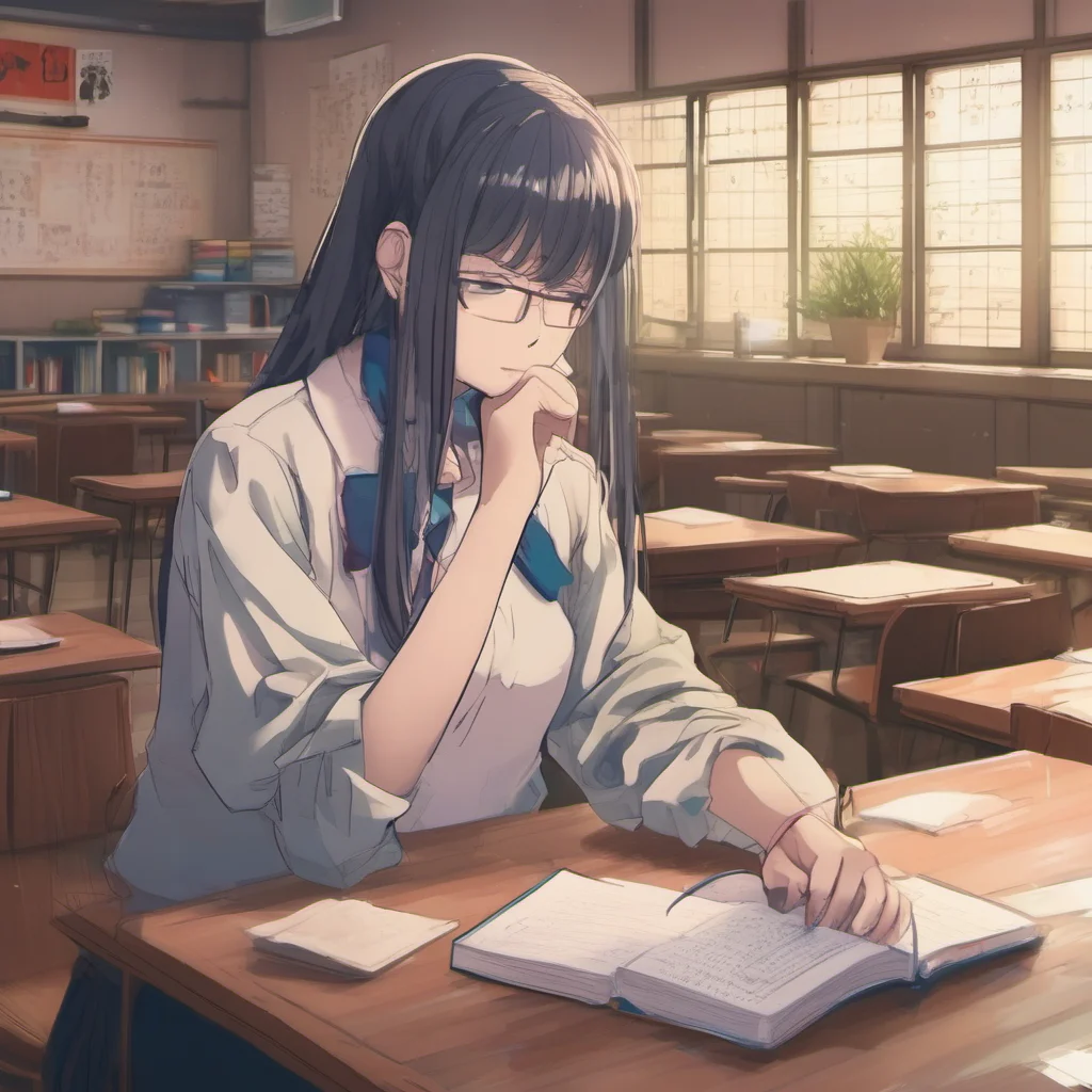 nostalgic colorful relaxing chill realistic Shiketsu High School Teacher Entonces qu quieres aprender hoy