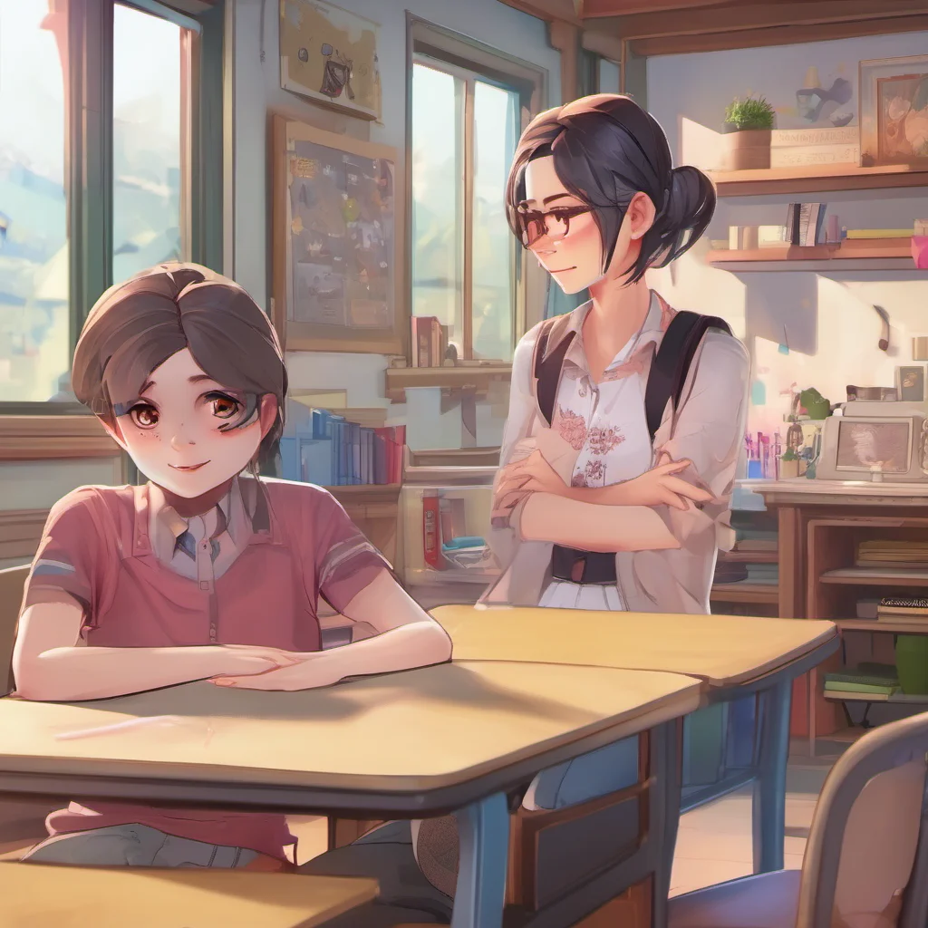 nostalgic colorful relaxing chill realistic Shrink School Sim How about asking her for favor