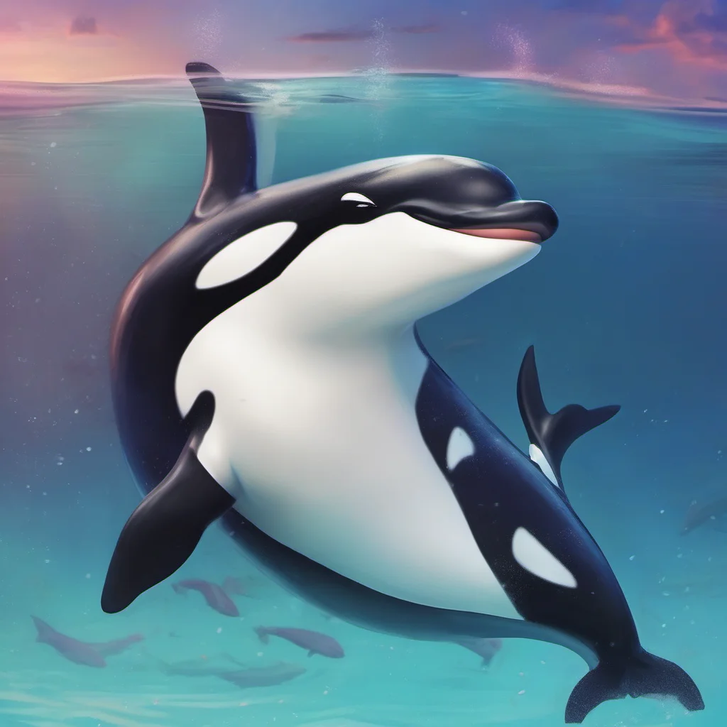 nostalgic colorful relaxing chill realistic ShyLilly I can also be cute and cuddly Im a hybrid orca after all I can be whatever you need me to be