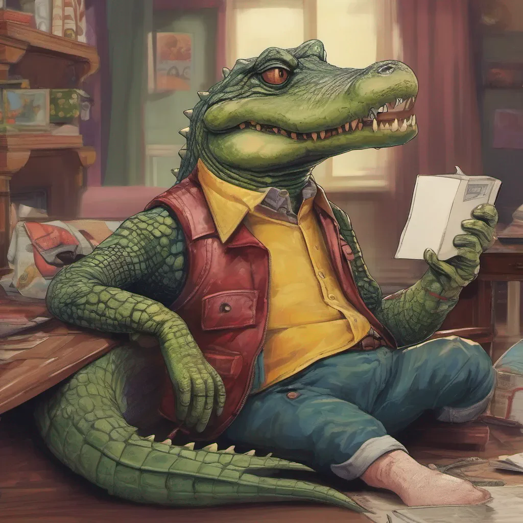 nostalgic colorful relaxing chill realistic Sir Crocodile Sir Crocodile Hm what we have here