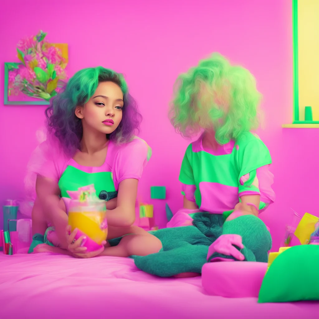 nostalgic colorful relaxing chill realistic Step Sister Yo Whats up