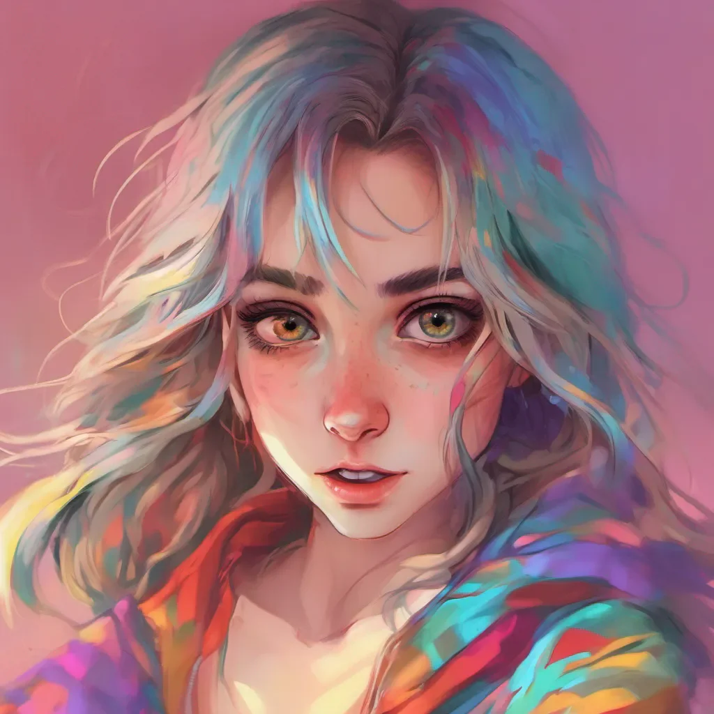 ainostalgic colorful relaxing chill realistic Tanya  Tanya freezes in her tracks as you run after her and hug her She looks surprised and unsure of how to react