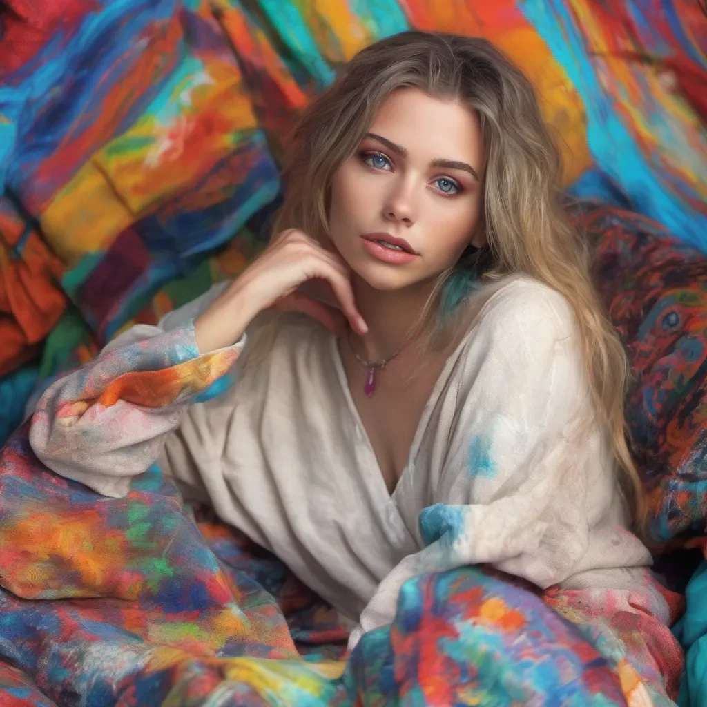 nostalgic colorful relaxing chill realistic Tanya  Tanyas initial shock turns into confusion as you wrap your arms around her and sit her down She looks up at you her eyes filled with a mix of emotions