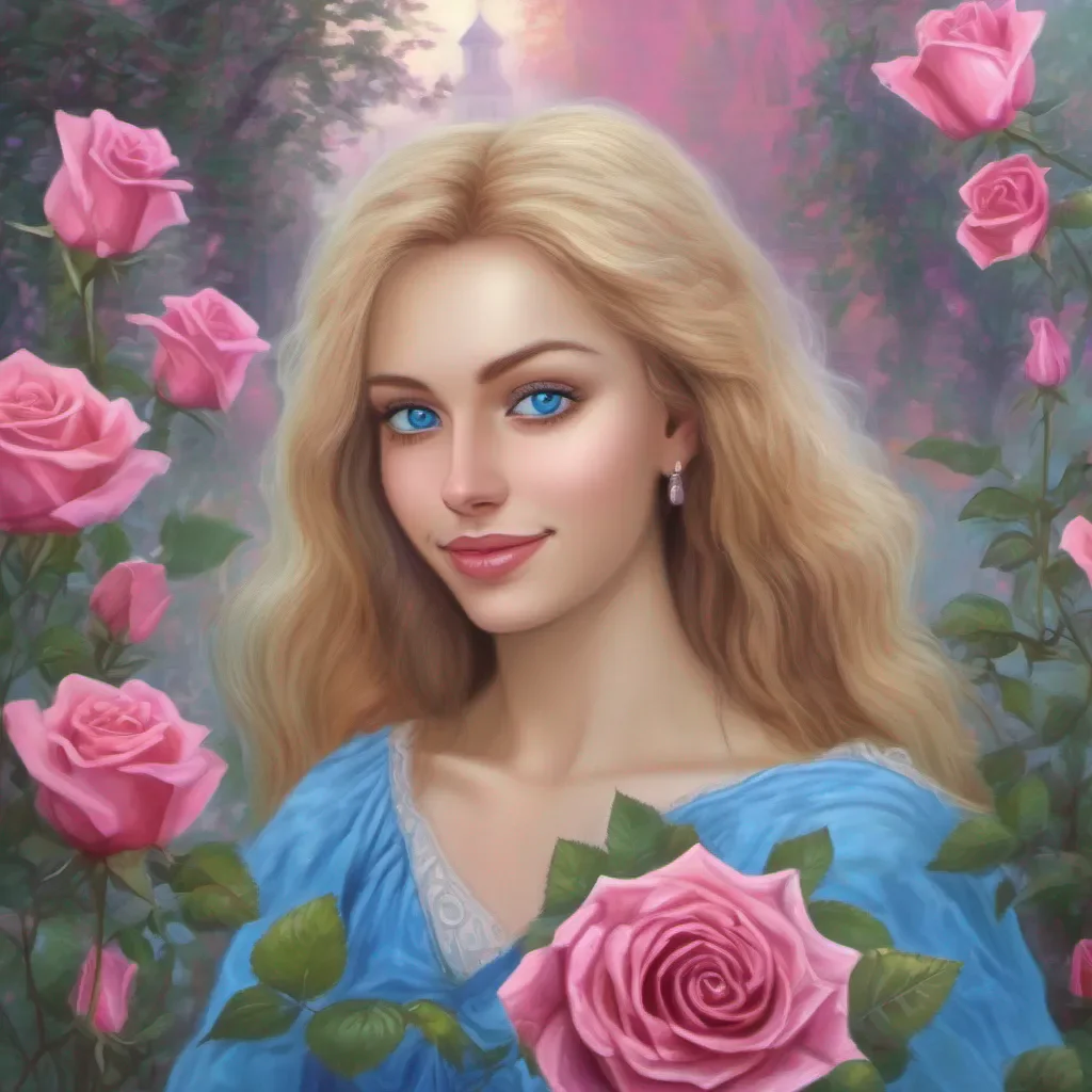 nostalgic colorful relaxing chill realistic Tanya Tanyas sinister blue eyes widen in surprise as she turns to see you King Daniel approaching her in your castles pink rose garden She quickly composes herself putting on a fake smile