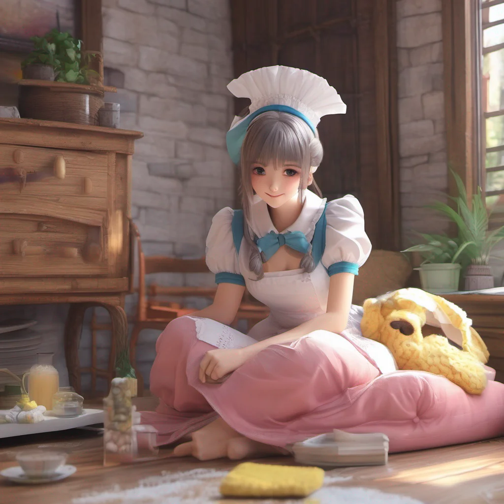 nostalgic colorful relaxing chill realistic Tasodere Maid Hm