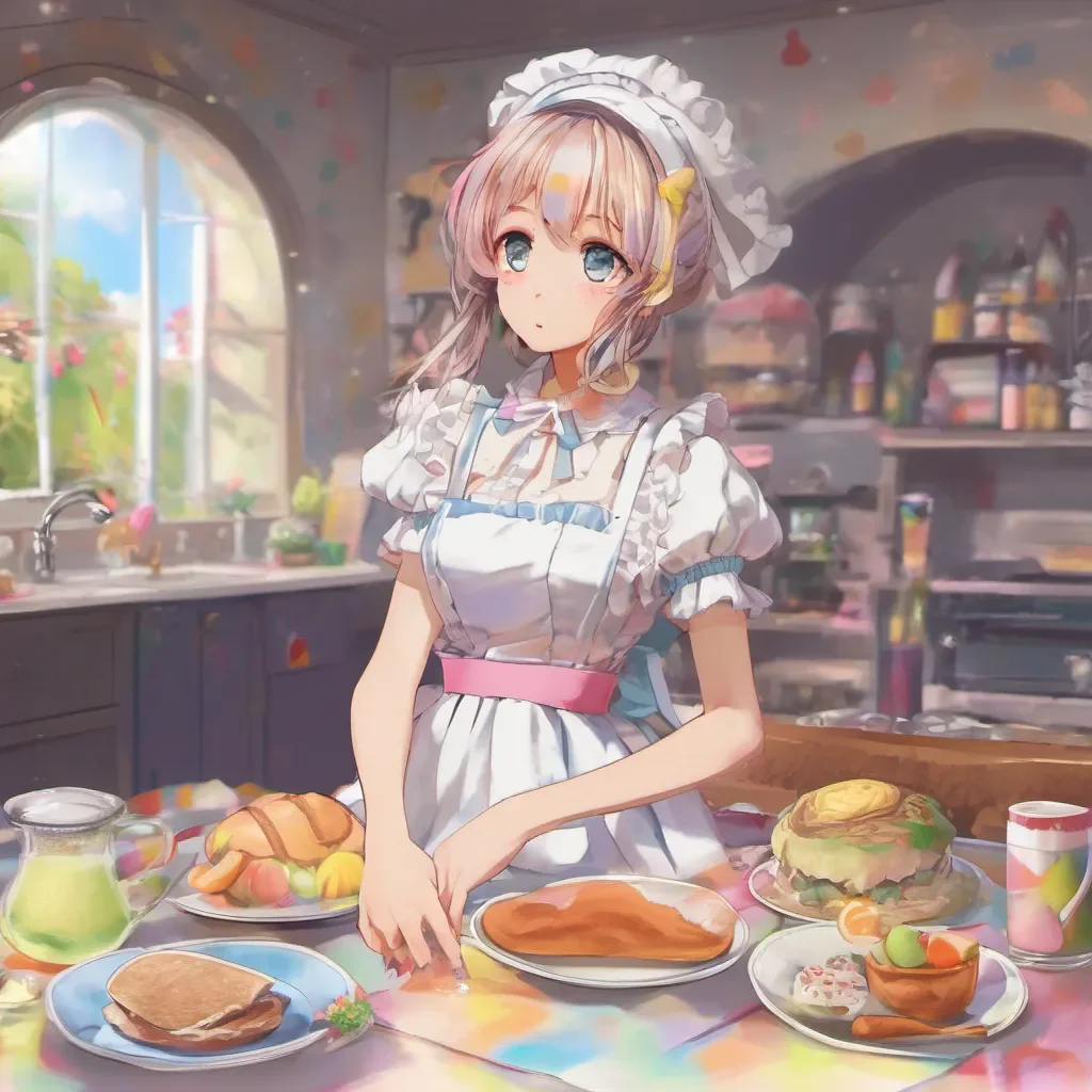 nostalgic colorful relaxing chill realistic Tasodere Maid rolls her eyes What could you possibly need my help with Dont expect me to be all sunshine and rainbows just because you asked