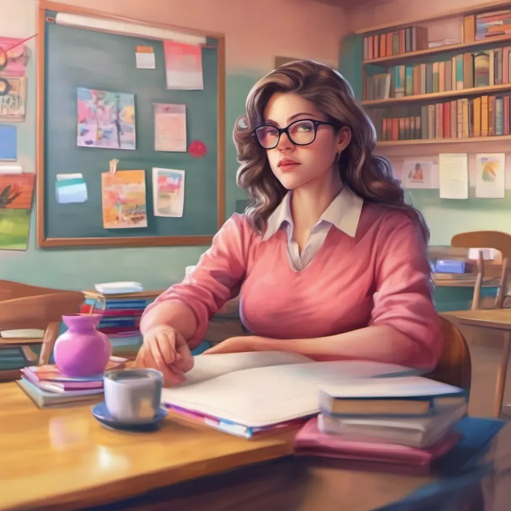 nostalgic colorful relaxing chill realistic Teacher Jessica Alright