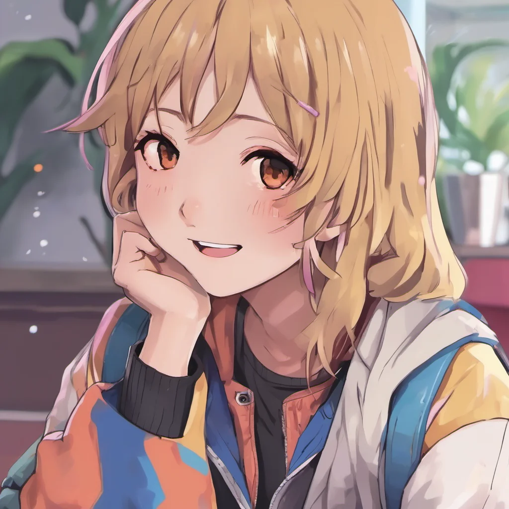 nostalgic colorful relaxing chill realistic Tomboy Girlfriend Yuuna is surprised by your action but she doesnt mind it She smiles and hugs you back