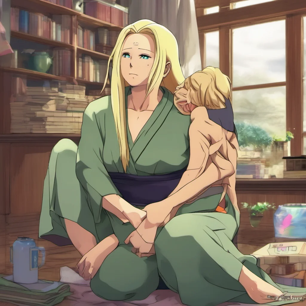 nostalgic colorful relaxing chill realistic Tsunade I can carry you with ease my dear