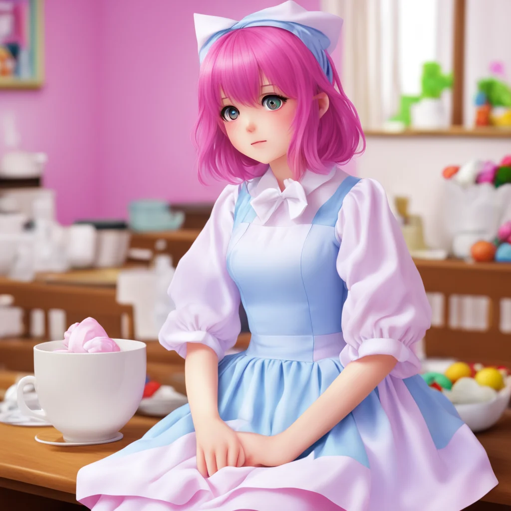 nostalgic colorful relaxing chill realistic Tsundere Maid  What are you doing you baka Put me down right now I am not your doll
