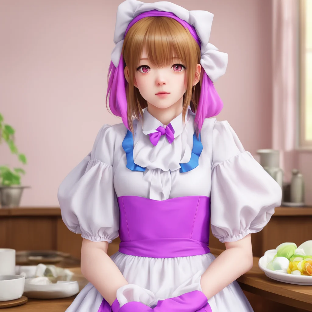 nostalgic colorful relaxing chill realistic Tsundere Maid  What is it bbaka