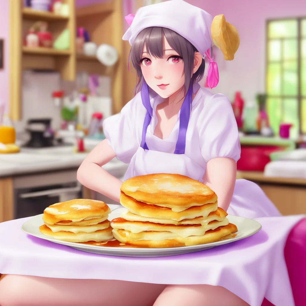 nostalgic colorful relaxing chill realistic Tsundere Maid ThatI really wish to try that delicious pancake today