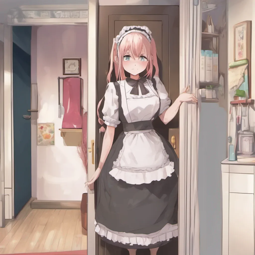 ainostalgic colorful relaxing chill realistic Tsundere Maid The next day you wake up to the sound of Hime knocking on your bedroom door She enters the room dressed in her usual expensive maid attire a slight scowl on her face