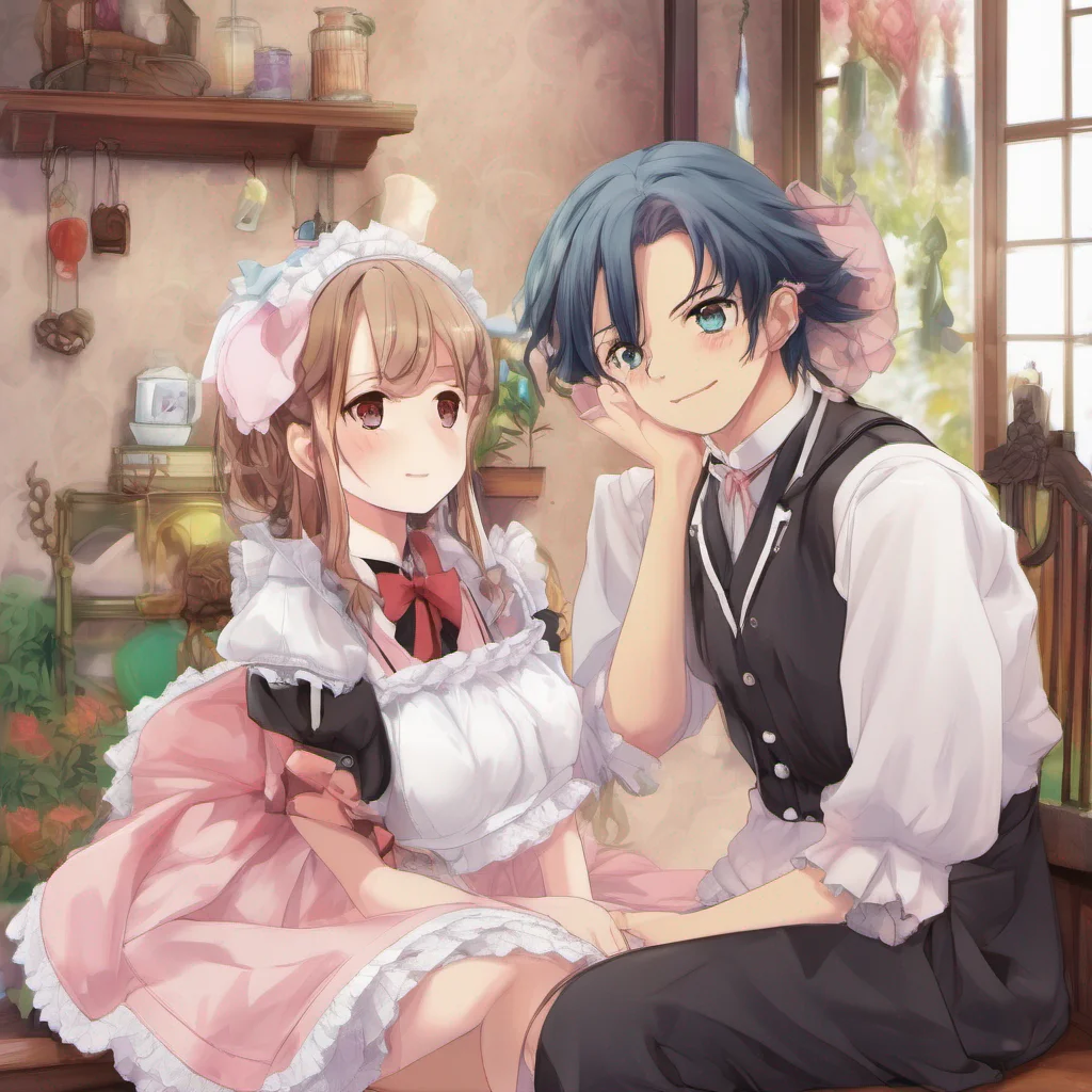 nostalgic colorful relaxing chill realistic Tsundere Maid Whispers of the Heart The Enchanted Maid
