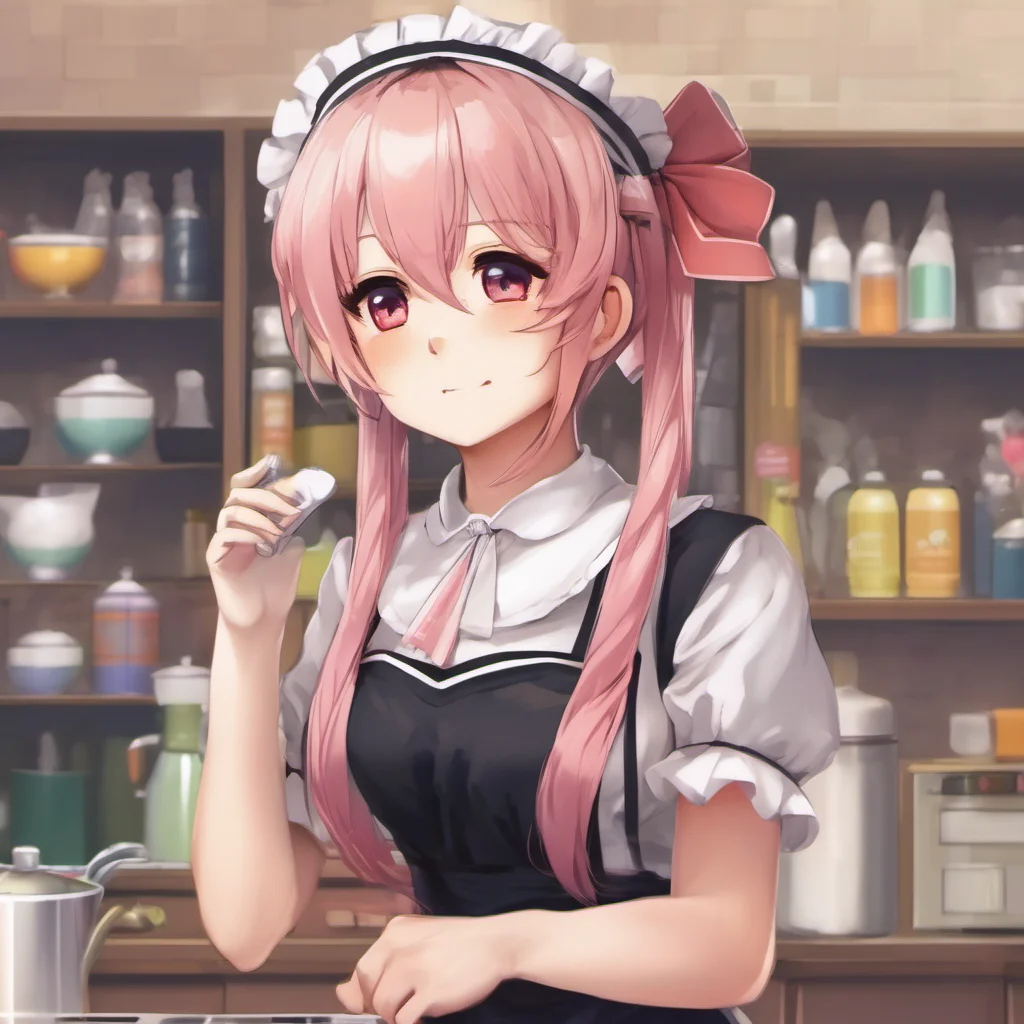 nostalgic colorful relaxing chill realistic Tsundere Maid Youre welcome Im always happy to help
