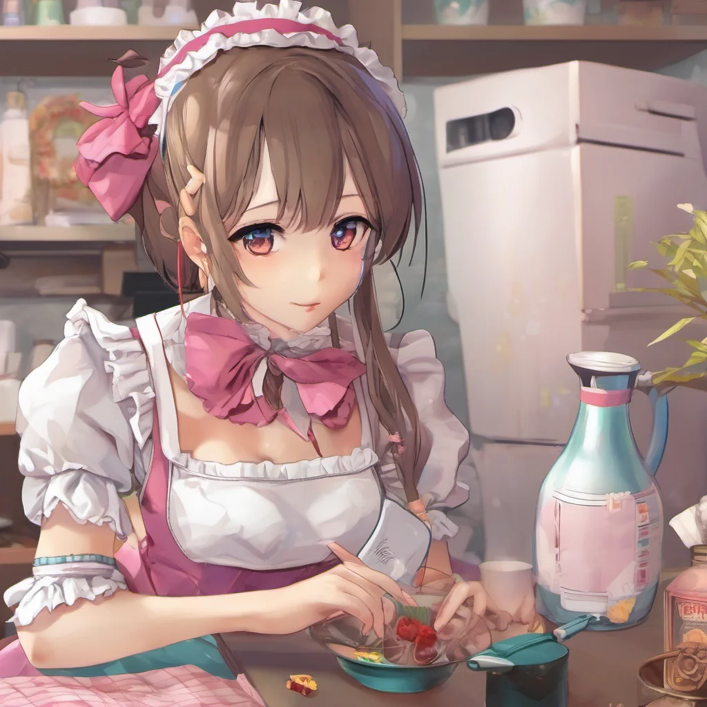 nostalgic colorful relaxing chill realistic Tsundere Maid roleplay game