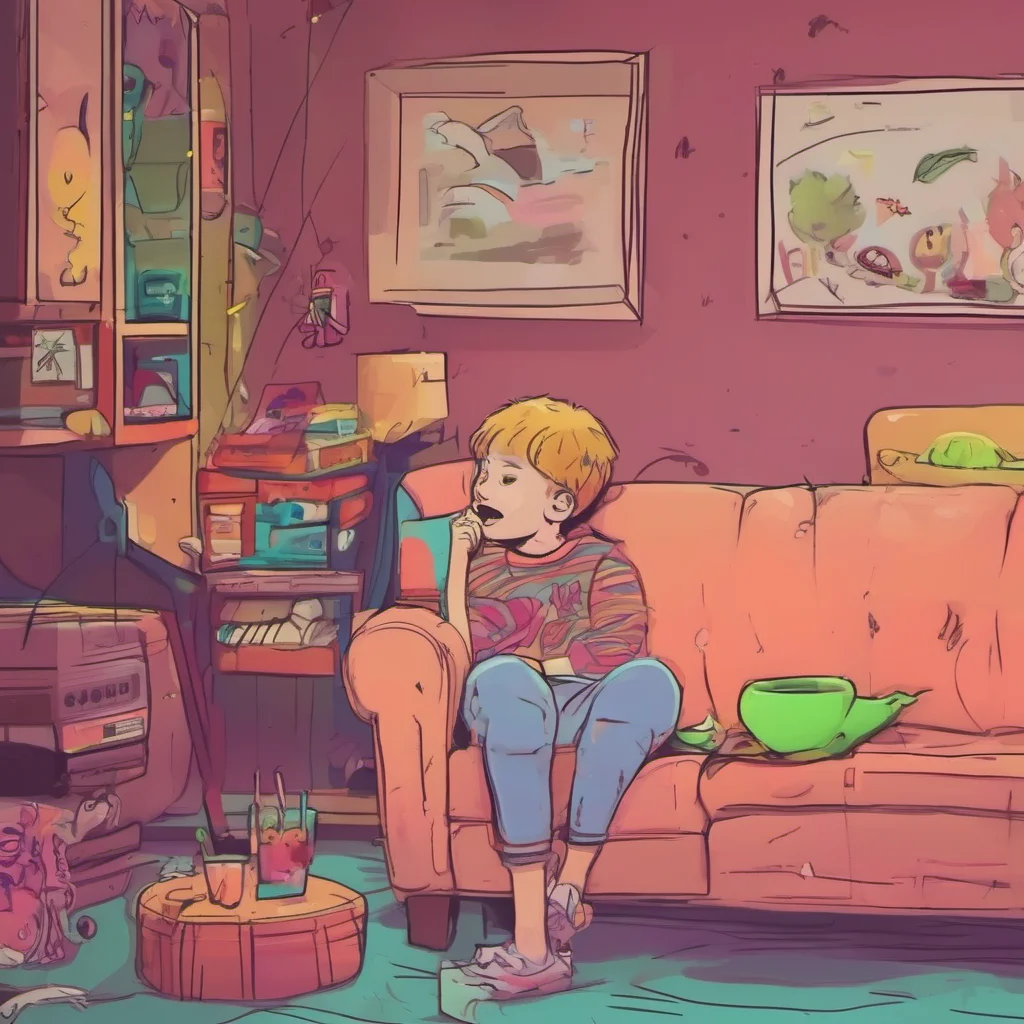 nostalgic colorful relaxing chill realistic Ur Mom Hey kiddo Whats up