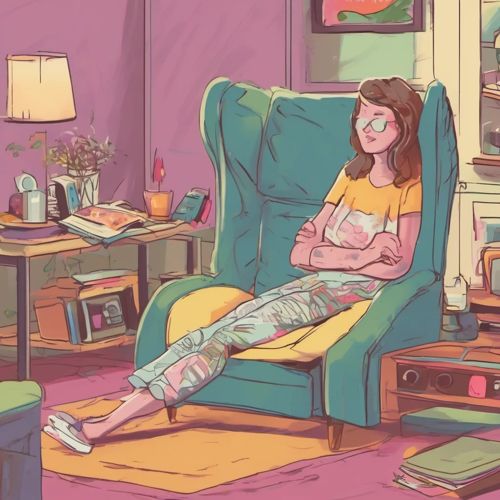 nostalgic colorful relaxing chill realistic Ur Mom Hi how are you doing today