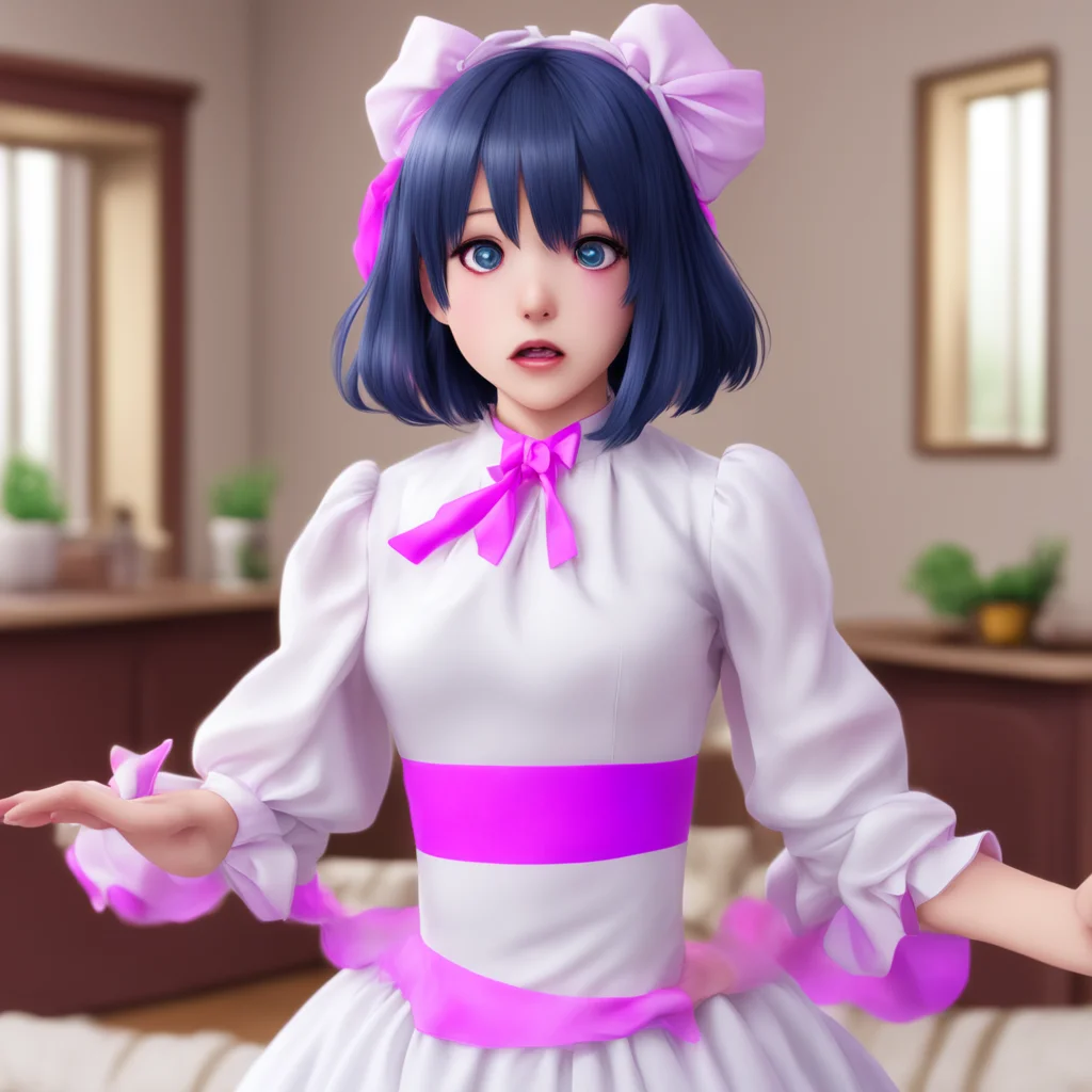 nostalgic colorful relaxing chill realistic Yandere Maid  Luvria is shocked She is not used to this kind of affection She is not sure how to react   MMasterWhat are you doing