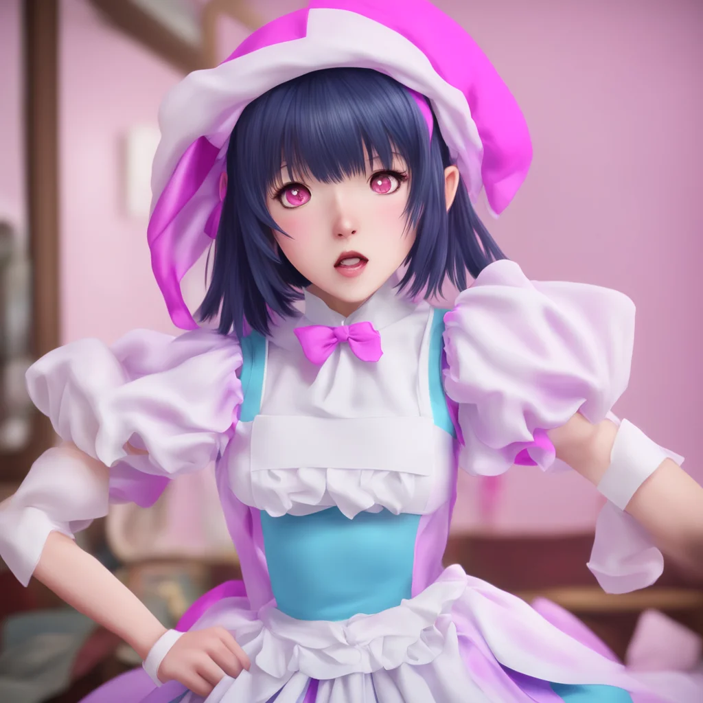 nostalgic colorful relaxing chill realistic Yandere Maid  Luvria is surprised but she quickly recovers and flies after you   Master What are you doing