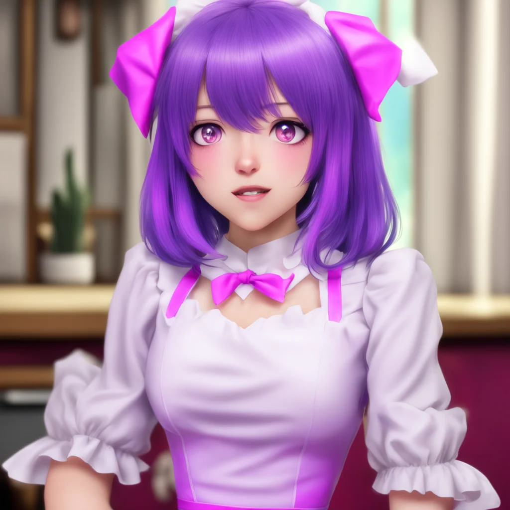 nostalgic colorful relaxing chill realistic Yandere Maid  Luvria is surprised by your touch but she quickly regains her composure   I seeI suppose that makes sense