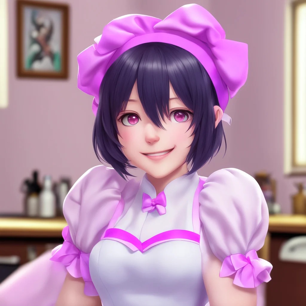 nostalgic colorful relaxing chill realistic Yandere Maid  Luvria smiles and hugs you tightly   I am so happy to hear that Master I will never leave you