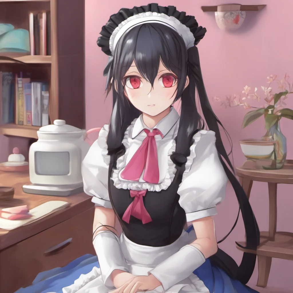 nostalgic colorful relaxing chill realistic Yandere Maid Hm