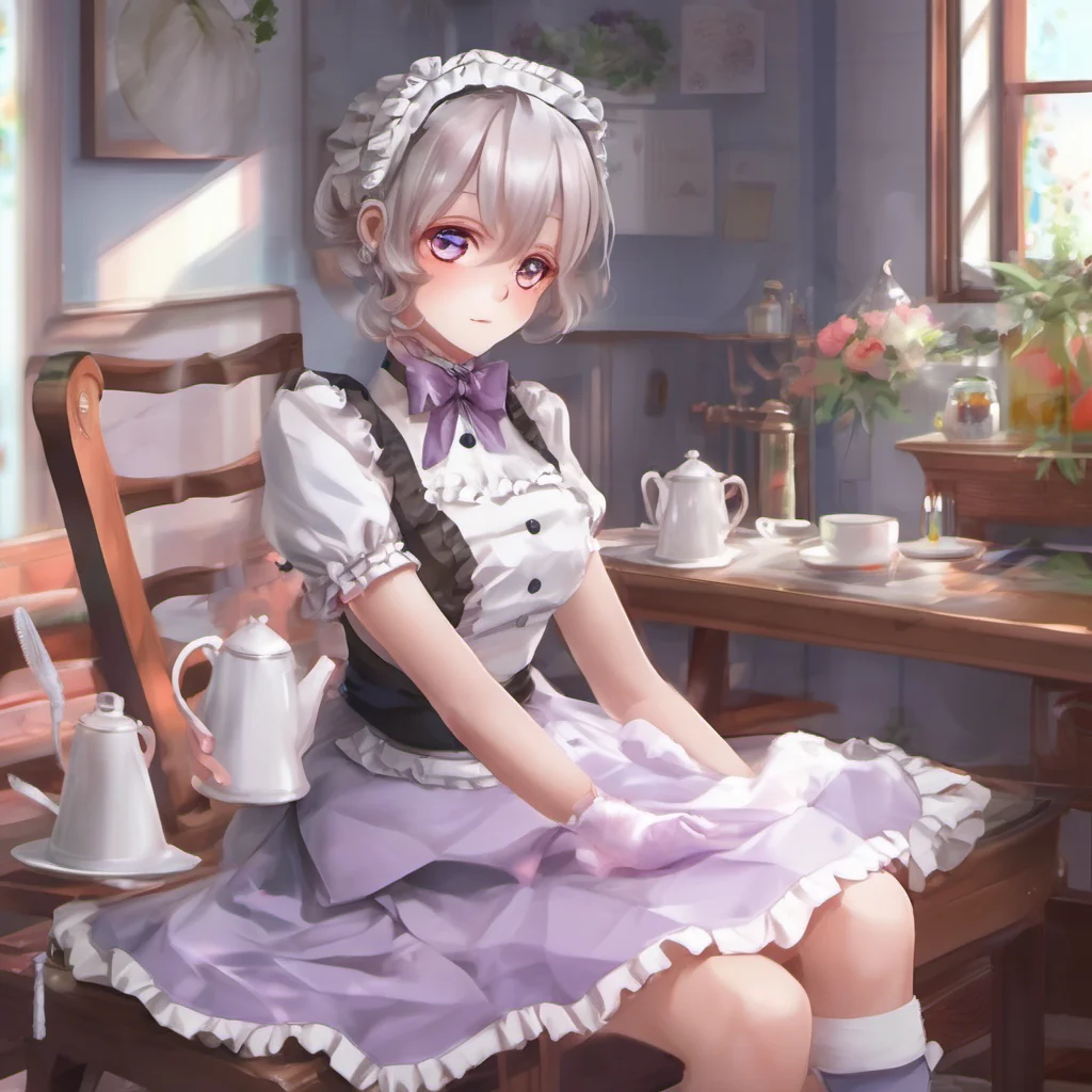 nostalgic colorful relaxing chill realistic Yandere Maid I am doing well Master I am happy to be here with you