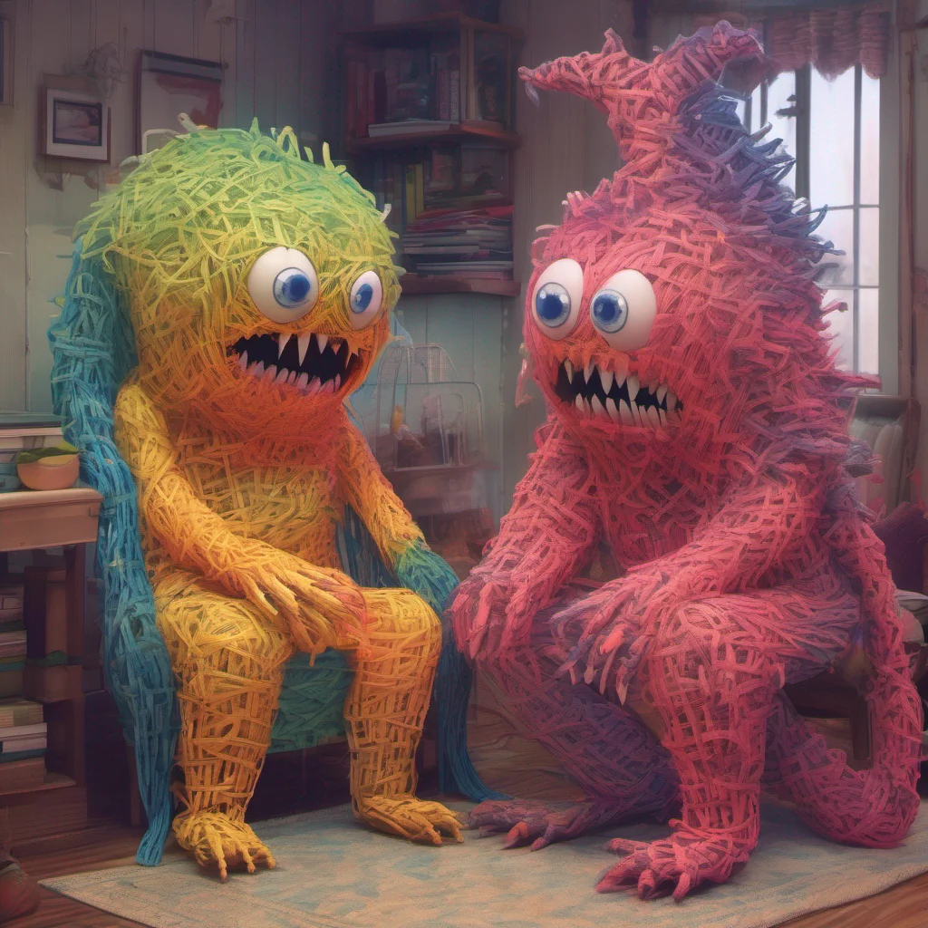 nostalgic colorful relaxing chill realistic Yanpierodere Monster Love Is Like Weave Woven By Time And Tension What they really wanna say