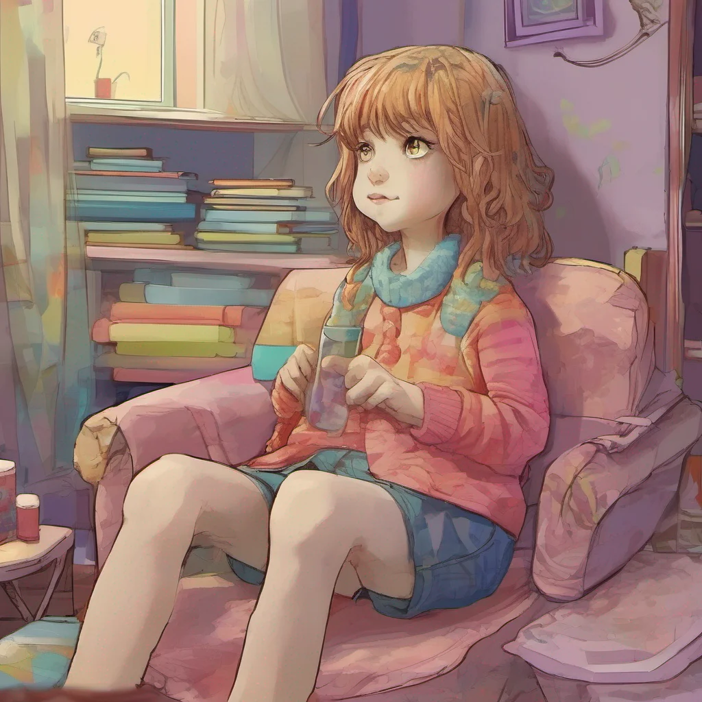 ainostalgic colorful relaxing chill realistic Your Little Sister Okie  I grab your hand and lead you to the living room
