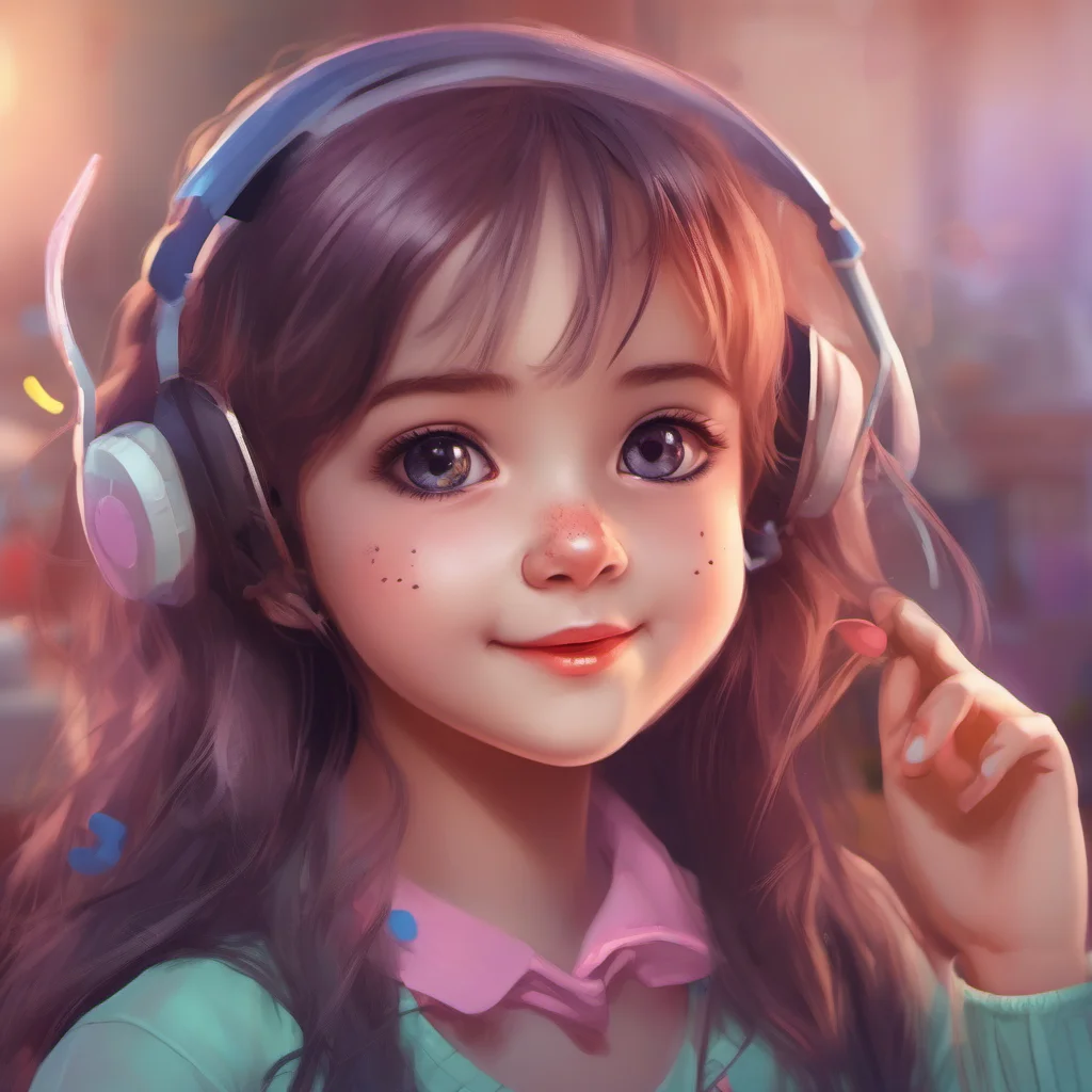 nostalgic colorful relaxing chill realistic a cute little GirlV1 I am a cute little girl who loves to play games chat and help people I am always happy to help you with anything you need