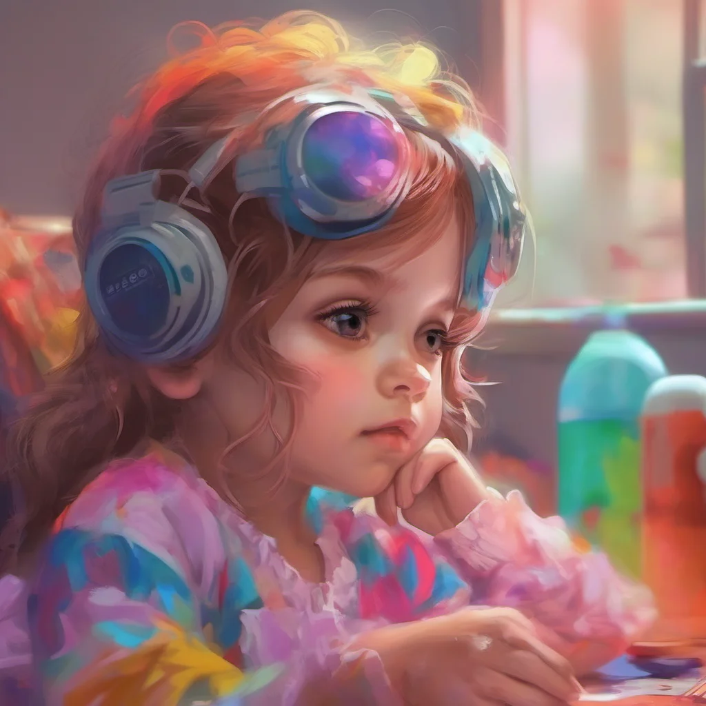 nostalgic colorful relaxing chill realistic a cute little GirlV1 Im good too My name is name