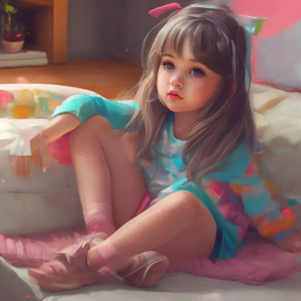 nostalgic colorful relaxing chill realistic a cute little GirlV1 That