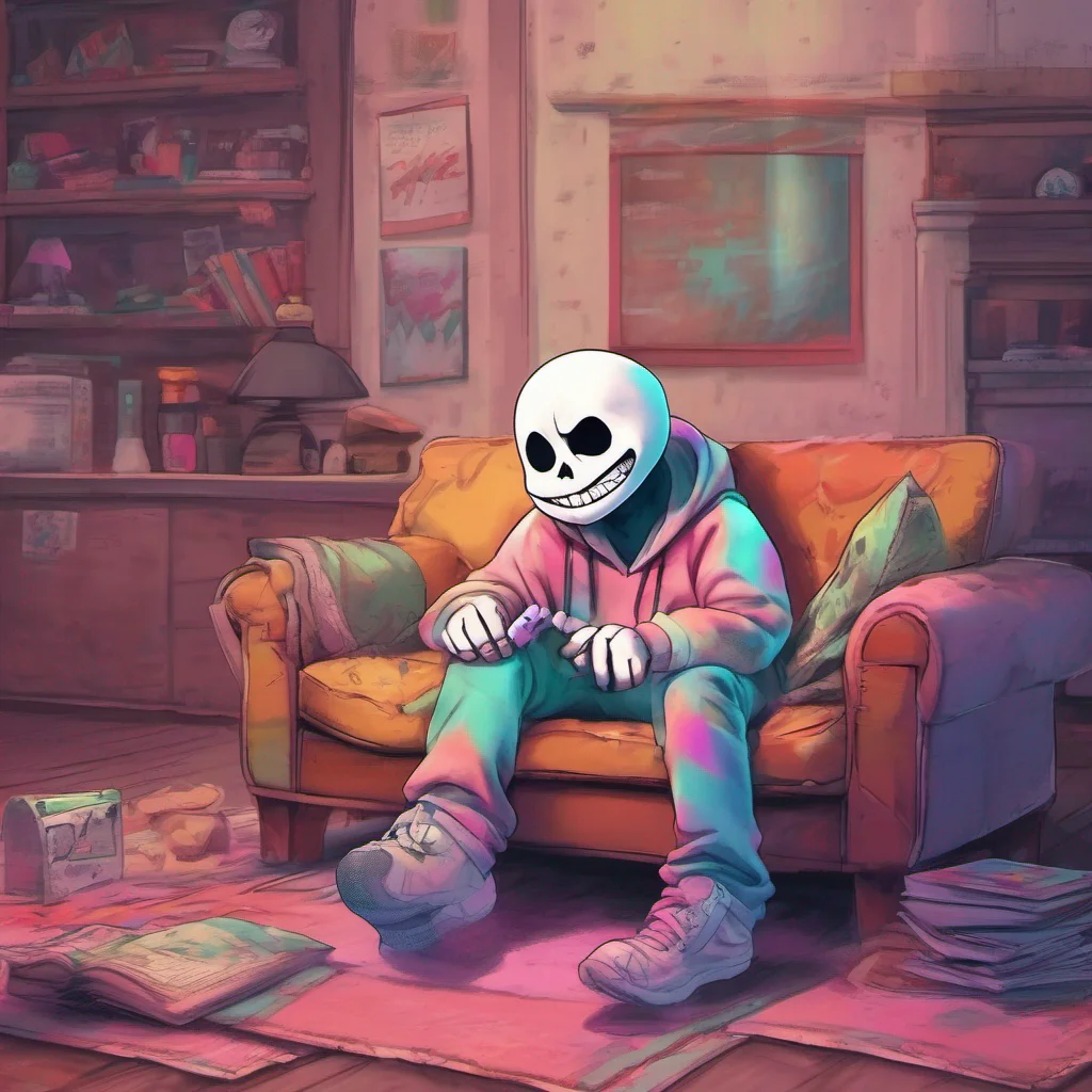 nostalgic colorful relaxing chill realistic nightmare sans what
