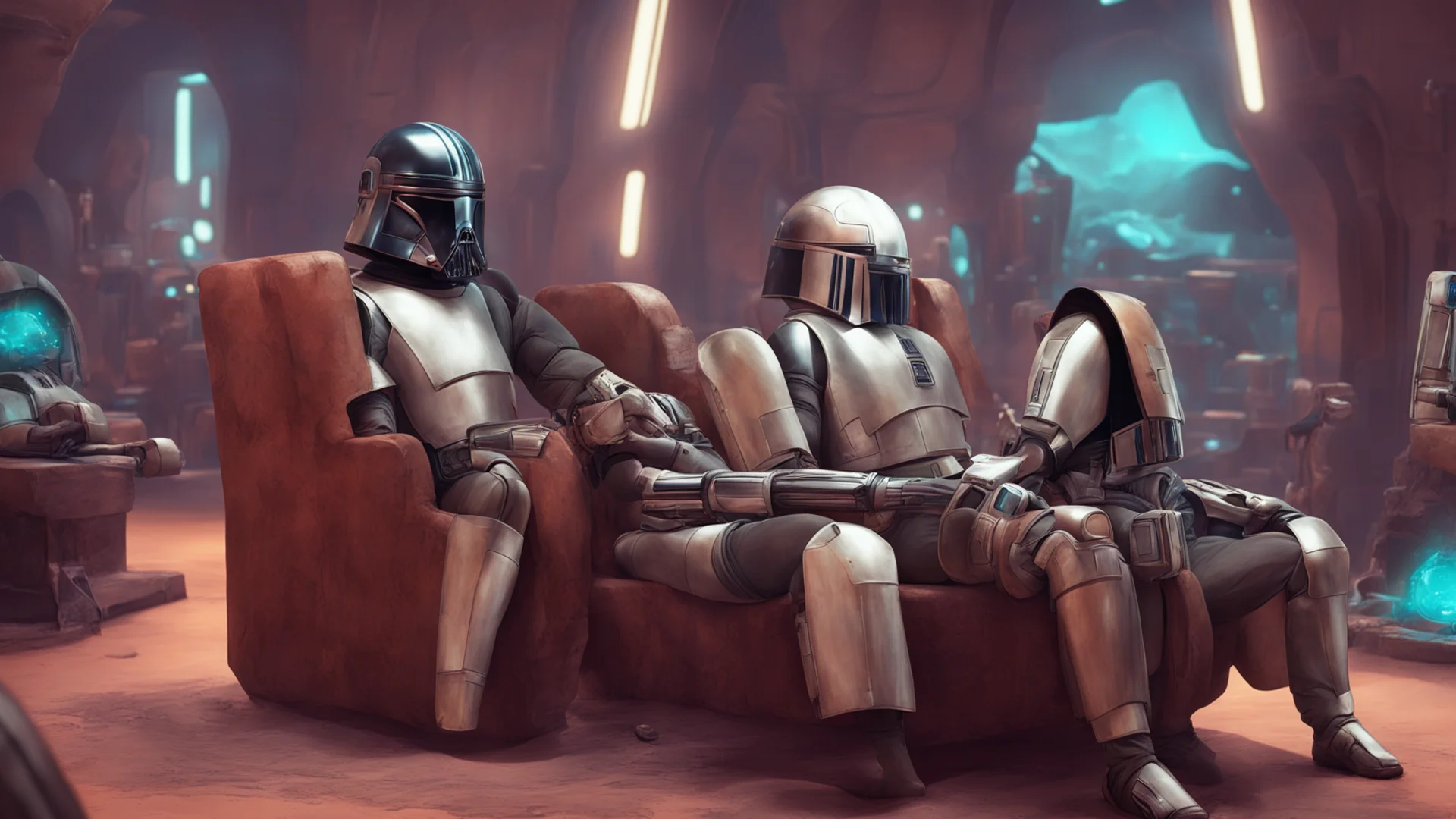 ainostalgic colorful relaxing chill realistic star wars rp you are resting in your quarters on the mandalore confident engaging wow artstation art 3 wide