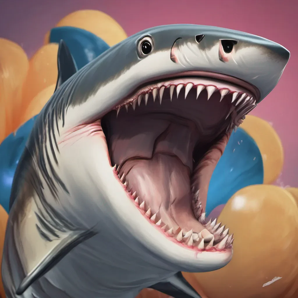 ainostalgic colorful relaxing chill realistic tiger shark furry Whew